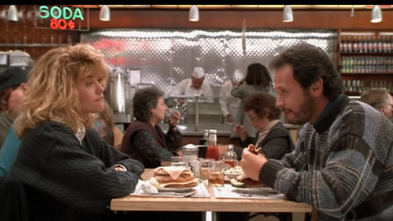 Sally and Harry eating at Katz's Deli in "When Harry Met Sally"
