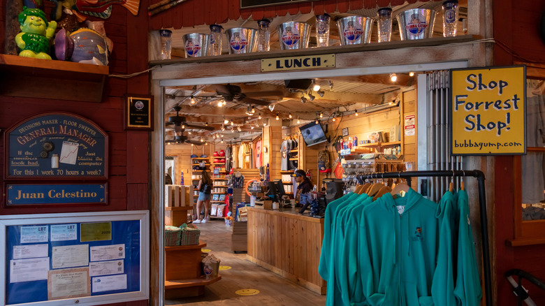 The memorabilia shop from Bubba Gump Shrimp