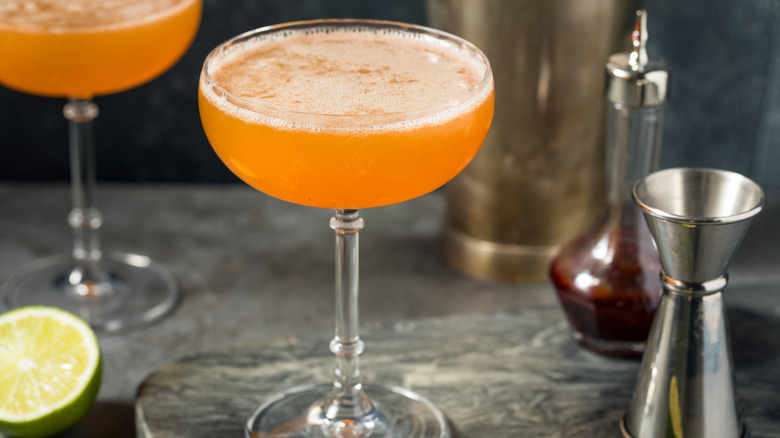 A Lion's Tail cocktail.
