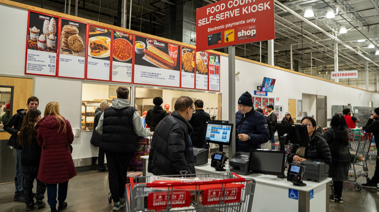 busy Costco pictured