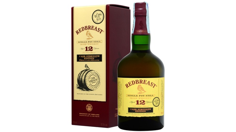 A bottle of Redbreast Irish whiskey