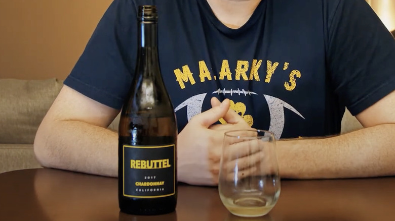 Rubuttel Chardonnay bottle and glass