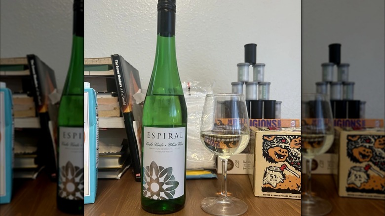 Vino verde standing on desk