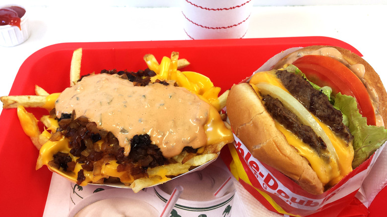 A double double and animal fries from In-N-Out.