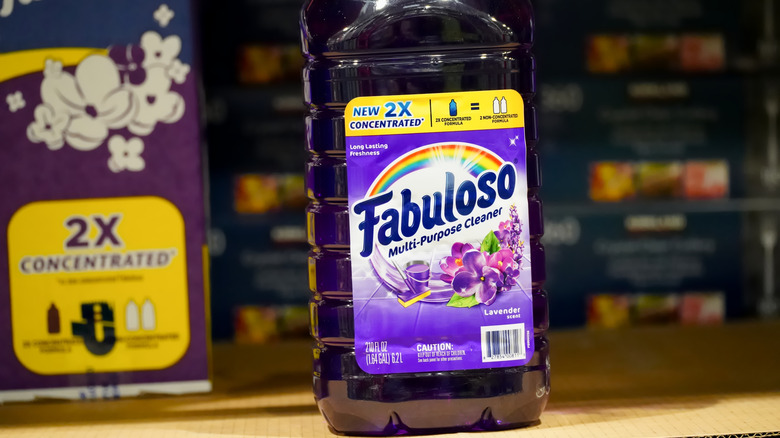 a bottle of fabuloso on a store shelf