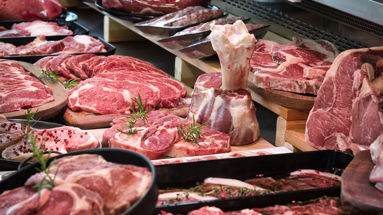 selection of raw steak cuts