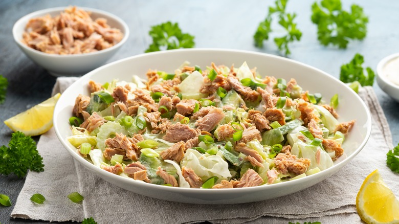 tuna salad in bowl