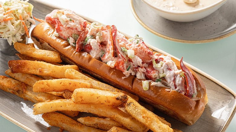 A half-pound lobster roll at Legal Sea Foods