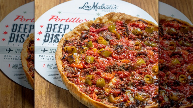 A Portillo's Italian Beef Deep Dish from Lou Malnati's