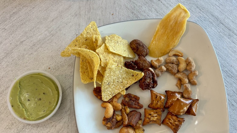 Plate of Kirkland snacks