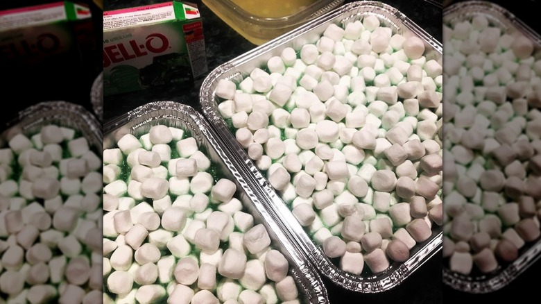 Slice of 7-up salad in a dish