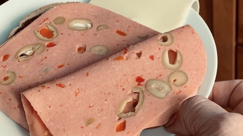 Slices of olive loaf