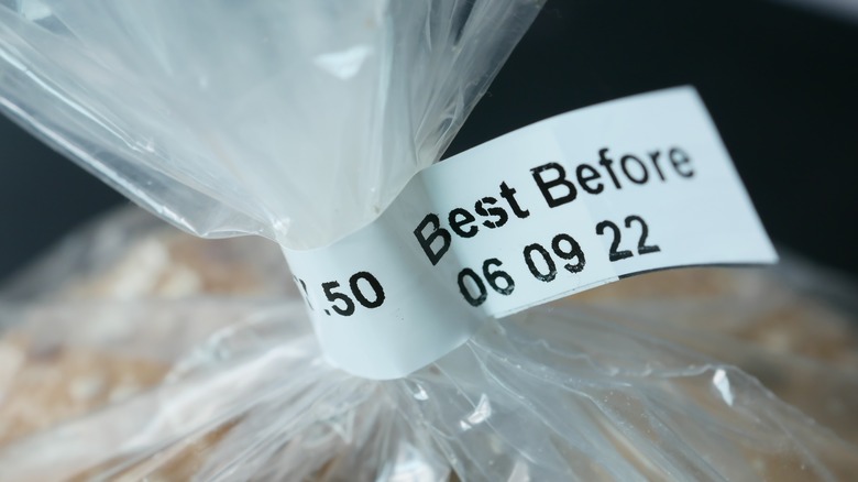 Best by label on sealed bag