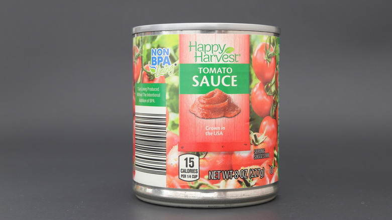 Can of Happy Harvest Tomato Sauce