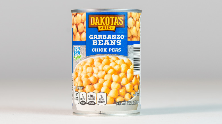 Cans of Dakota's Pride beans sit next to each other on a kitchen counter