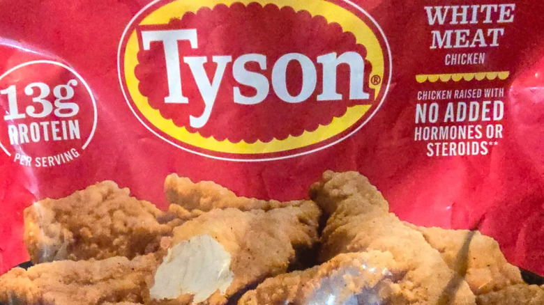 Bag of Tyson Foods Southern Style Chicken Breast Tenderloins.