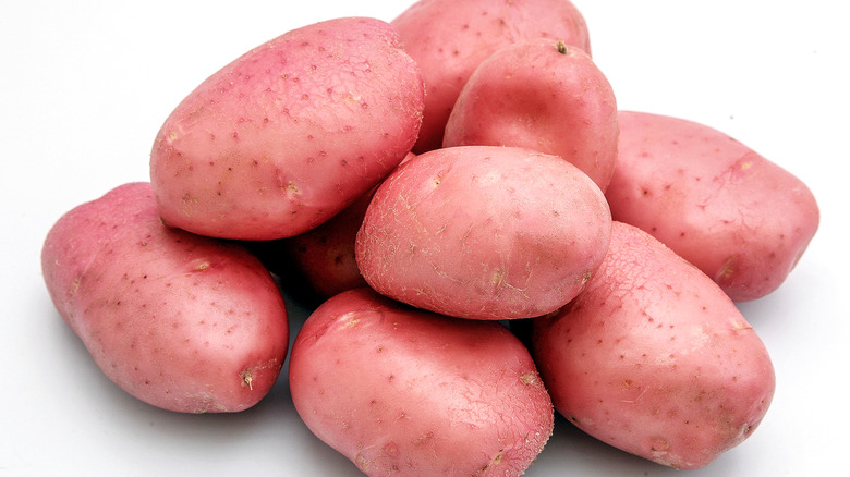 pile of Desiree potatoes