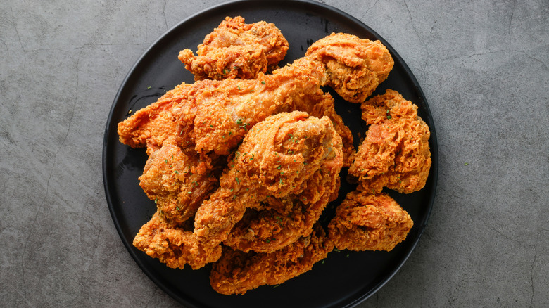 Fried chicken on a plate