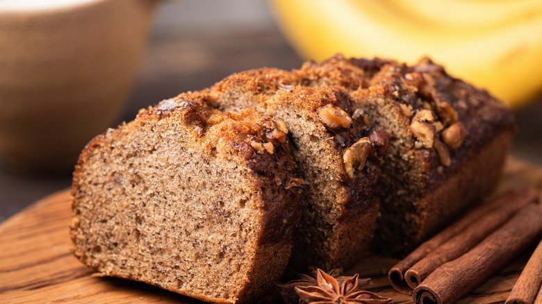 Banana bread fresh out of the oven