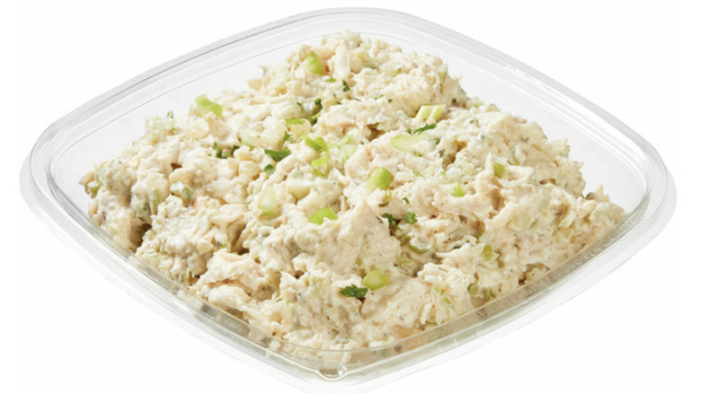 Container of chicken salad