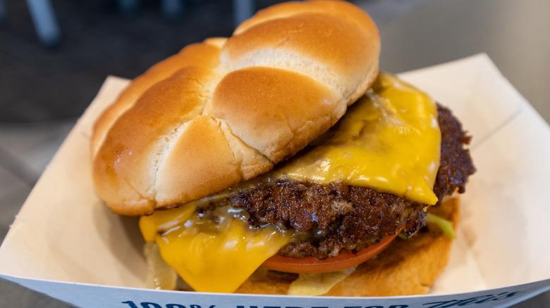 Culver's double stacked smash burger
