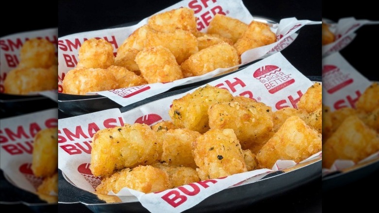 Two orders of tater tots at Smashburger
