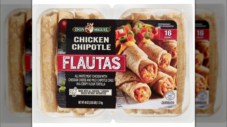 A package of Chicken flautas.