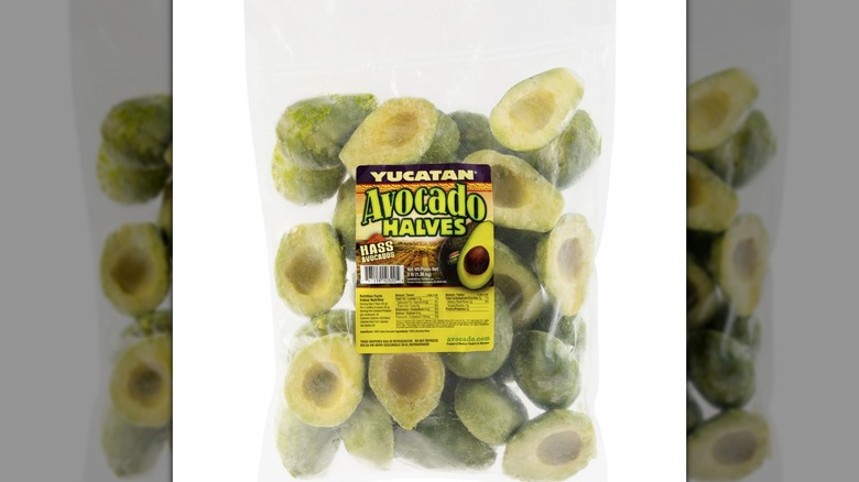 Bag of frozen avocados.