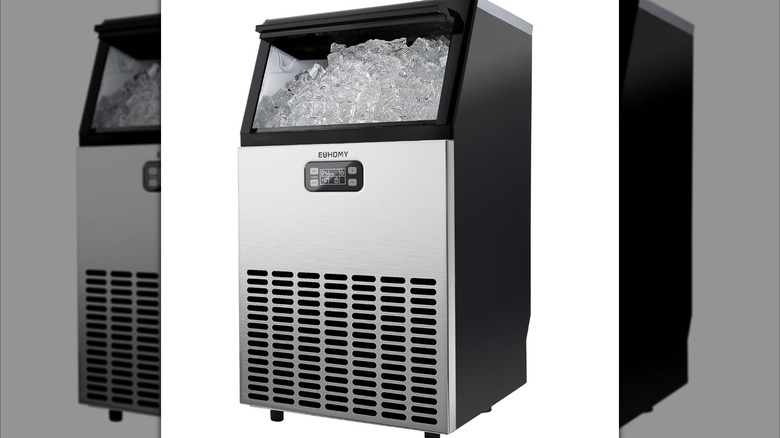 The Euhomy commercial ice maker on a white background