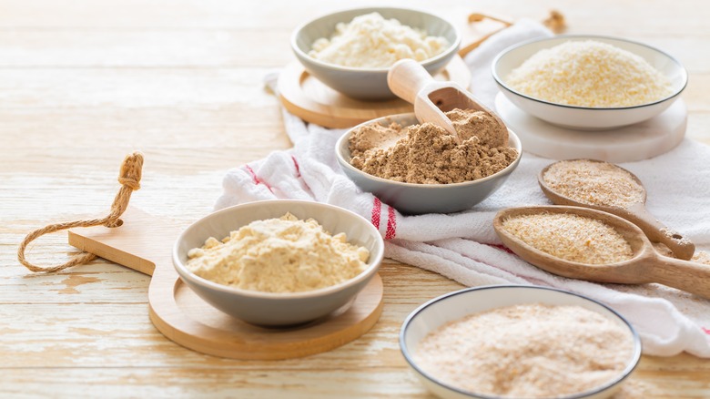 An assortment of flours
