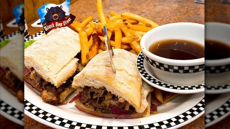 A Tri-Tip Dip sandwich at Black Bear Diner