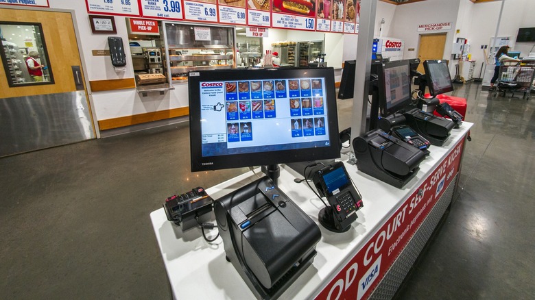 Self-serve kiosk at Costco food court