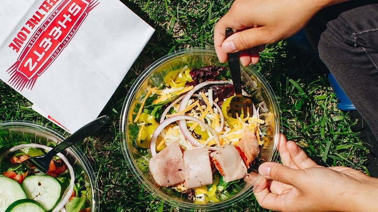 Selection of Sheetz Salad bowls.