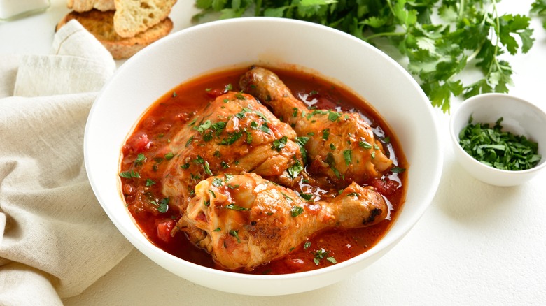 dark meat chicken tomato stew