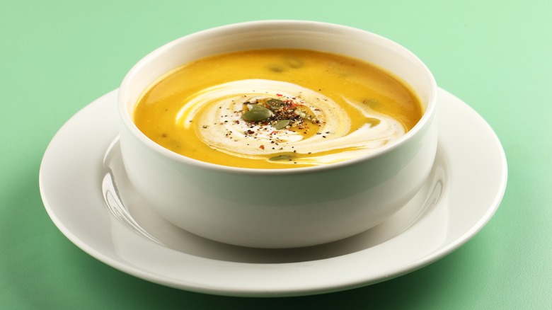 thick soup in a bowl