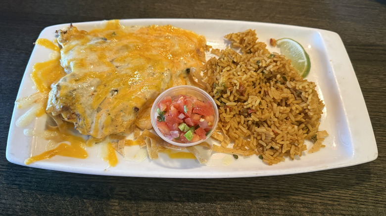 Applebee's fiesta lime chicken with Spanish rice