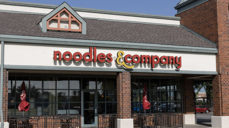 The exterior of a Noodles & Company restaurant