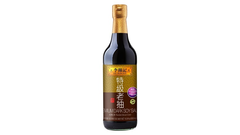 A bottle of Lee Kum Kee Dark Soy Sauce