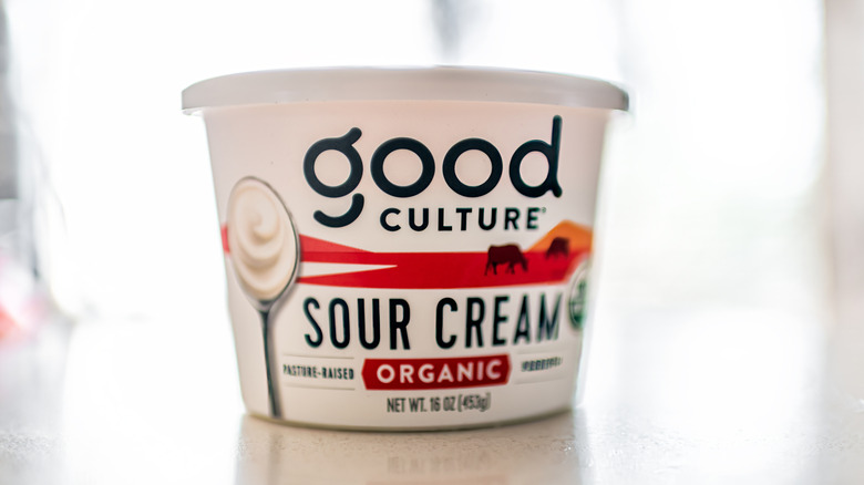 Container of Good Culture sour cream