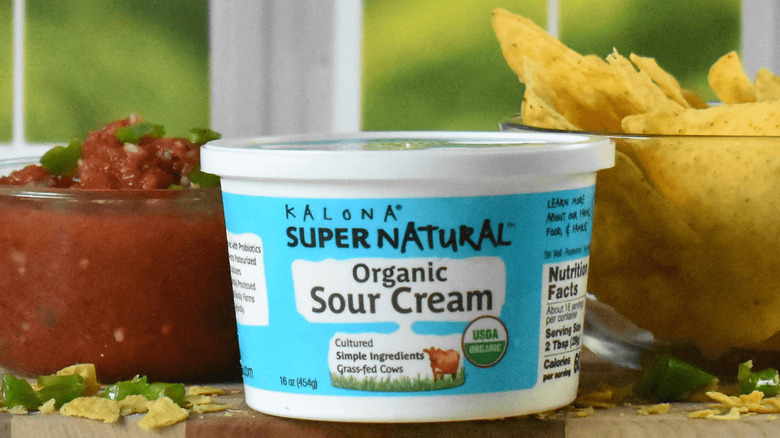 Container of Kalona sour cream