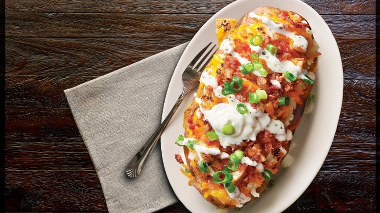 A loaded baked potato from Jason's Deli