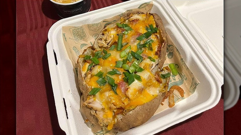 A giant loaded baked potato from McAlister's Deli