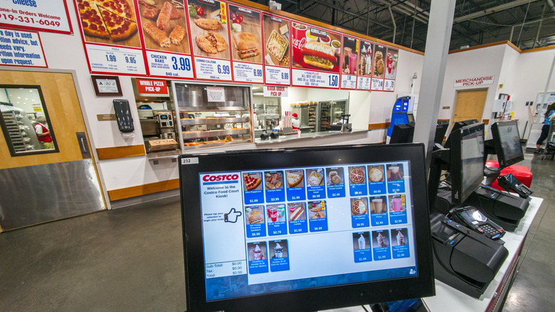 Order kiosk at a Costco food court