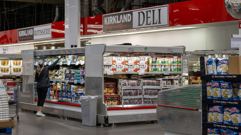 A deli section at Costco