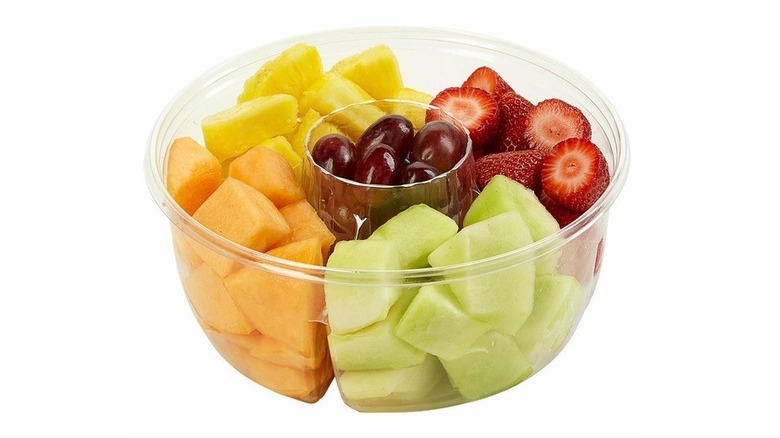Up close photo of Costco's three pound fruit bowl