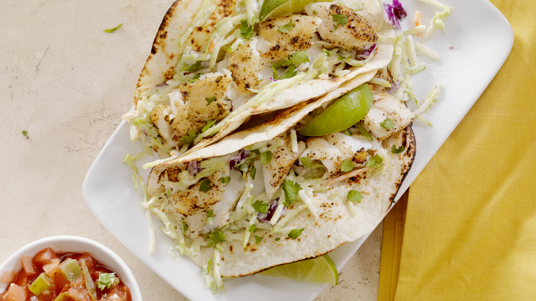 mahi mahi tacos with salsa