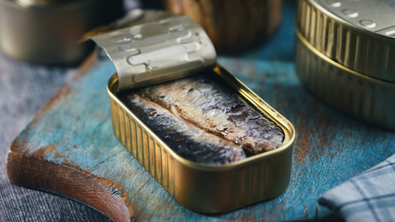 open can of sardines
