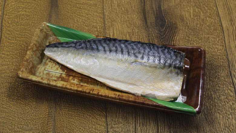 Salted, Japanese mackerel filet.