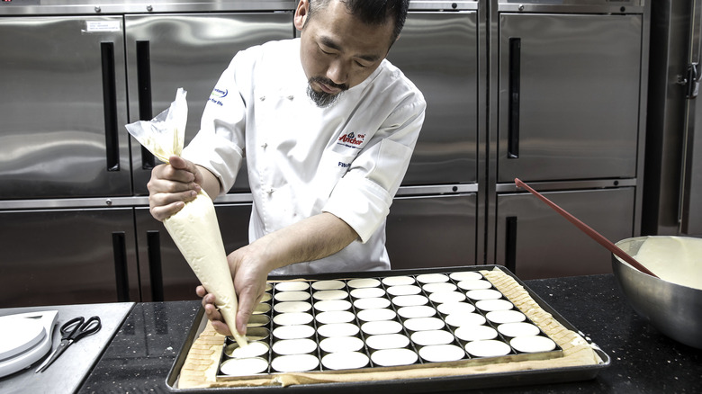 pouring butter mold