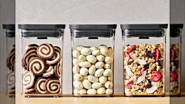 Set of three OXO Good Grips POP Airtight Food Storage Containers